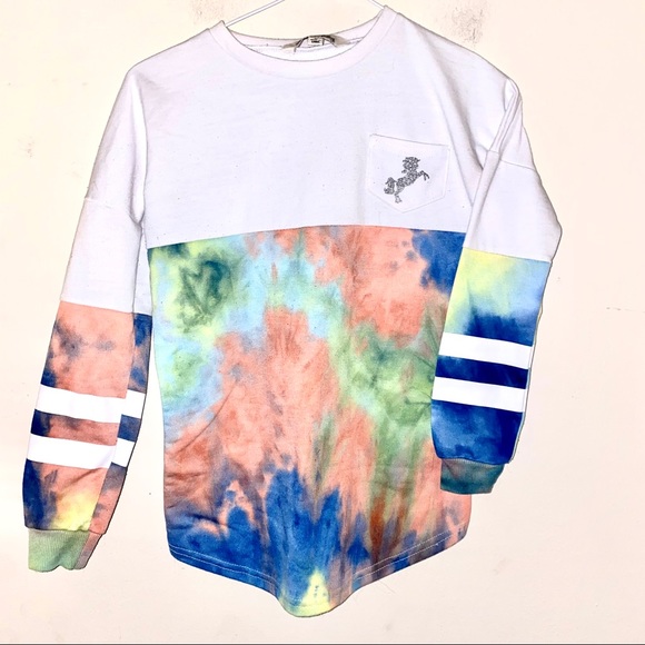 unicorn tie dye sweatshirt